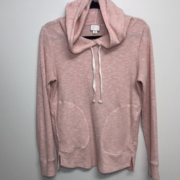 Anthropologie‎ Postmark Rosalie Pink Knit Hoodie XS - Picture 2 of 6
